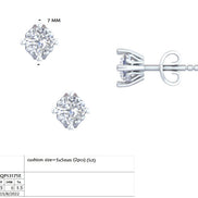 Round Cut Solitaire Stud Earrings