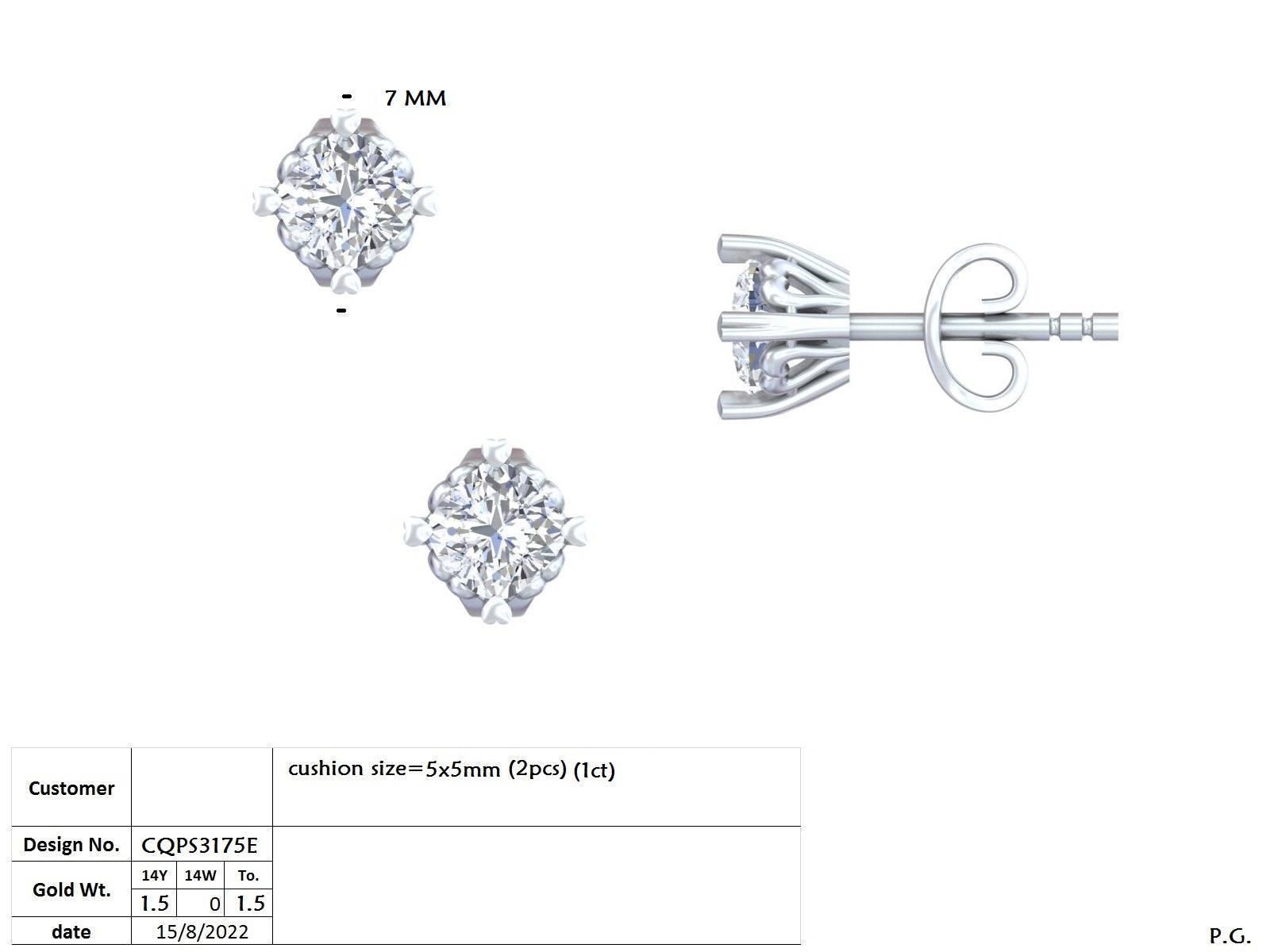 Round Cut Solitaire Stud Earrings