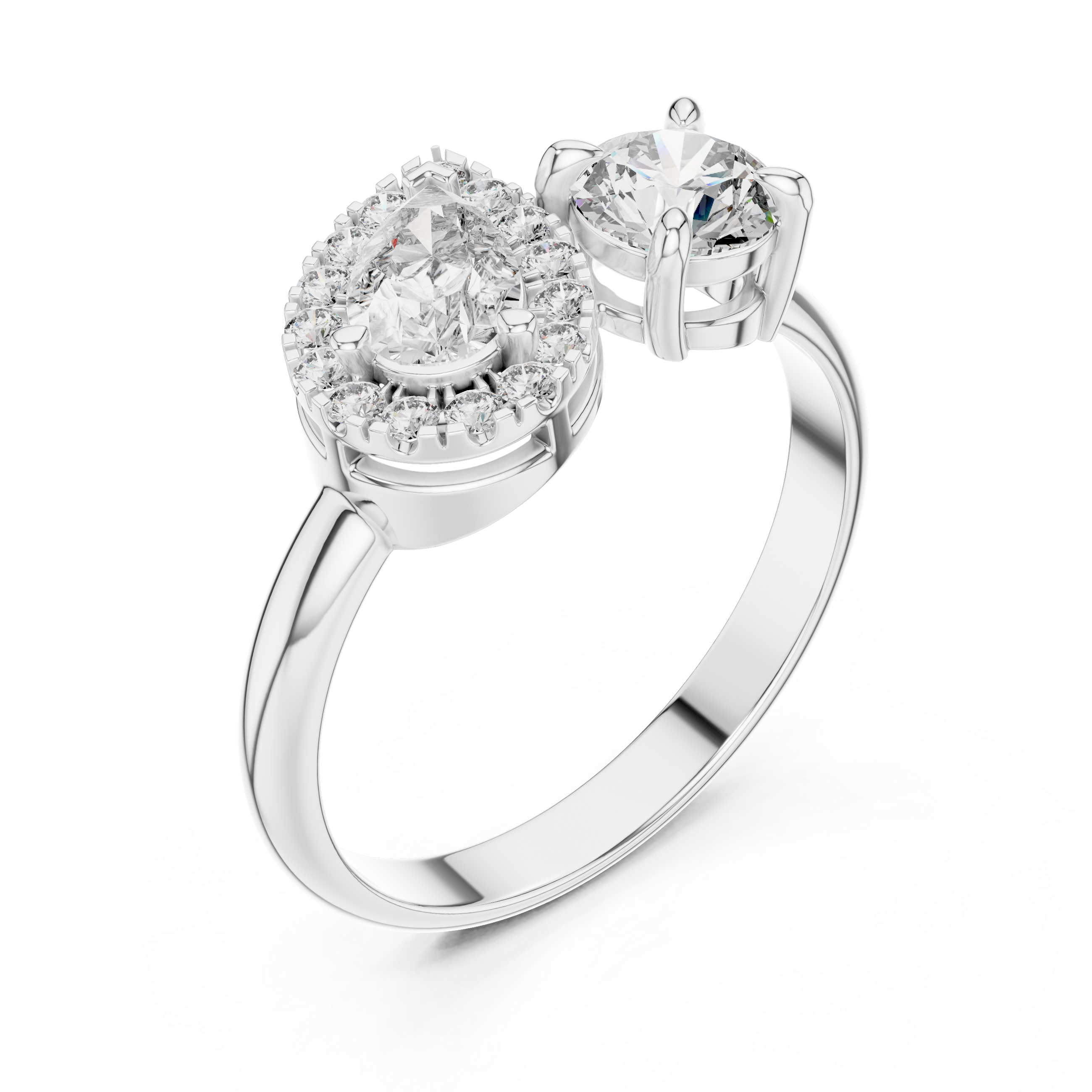 Toi et Moi Halo Ring