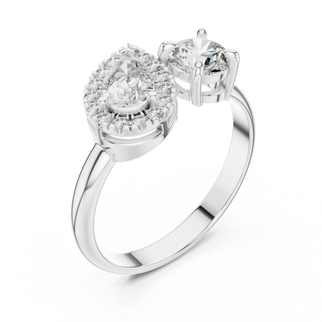 Toi et Moi Halo Ring