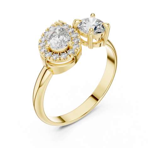 Toi et Moi Halo Ring