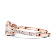 Round Brilliant Pavé Solitaire Ring