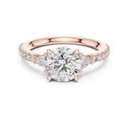 Round Brilliant Pavé Solitaire Ring