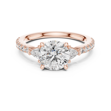 Round Brilliant Pavé Solitaire Ring
