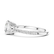 Round Brilliant Pavé Solitaire Ring