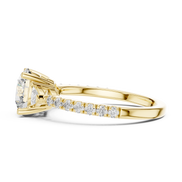 Round Brilliant Pavé Solitaire Ring