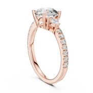 Round Brilliant Pavé Solitaire Ring