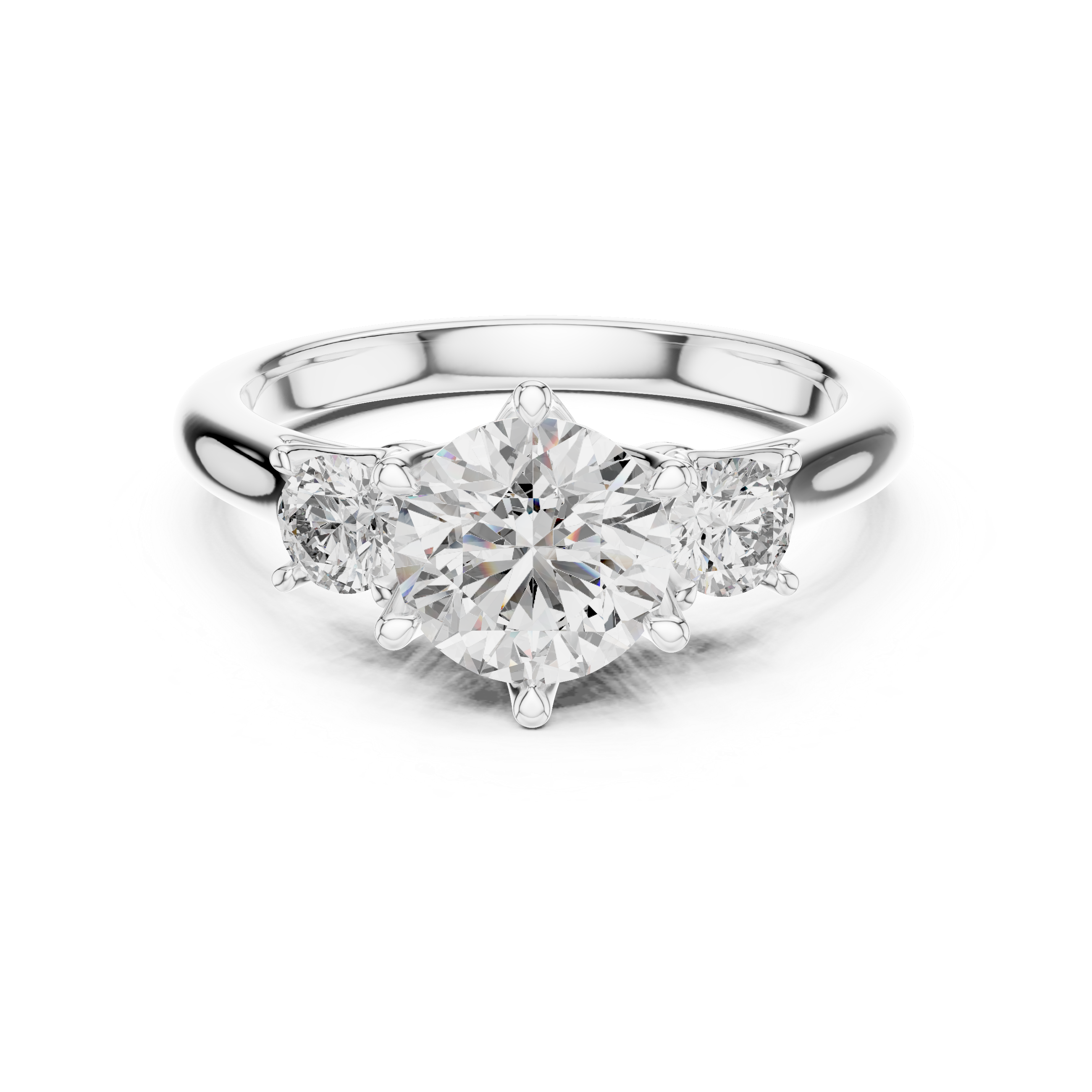 Oval Three-Stone Ring