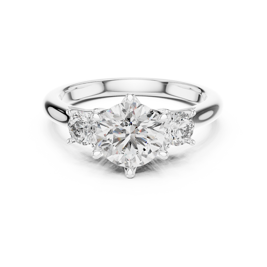 Oval Three-Stone Ring