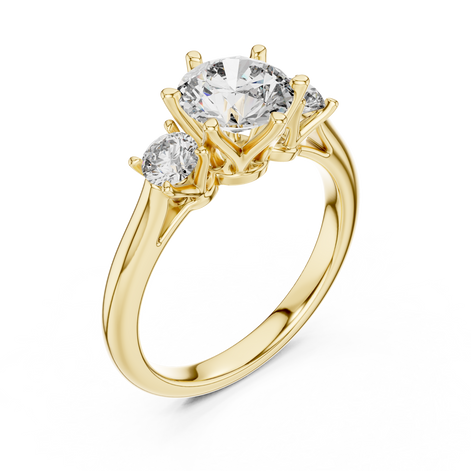 Oval Three-Stone Ring
