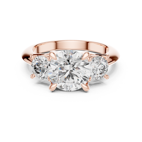 Round Three-Stone Ring