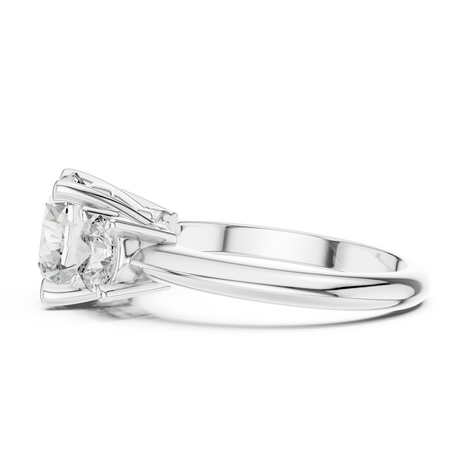 Round Three-Stone Ring