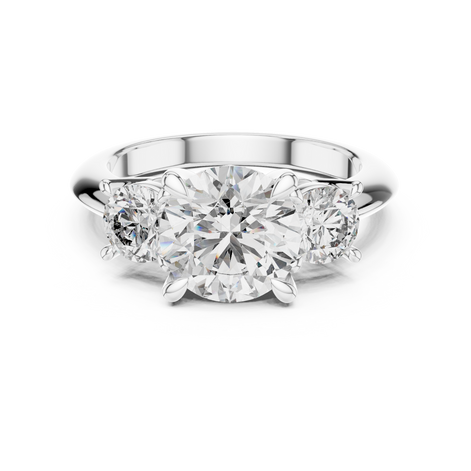 Round Three-Stone Ring