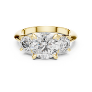Round Three-Stone Ring