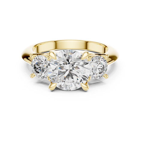 Round Three-Stone Ring