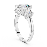 Round Three-Stone Ring