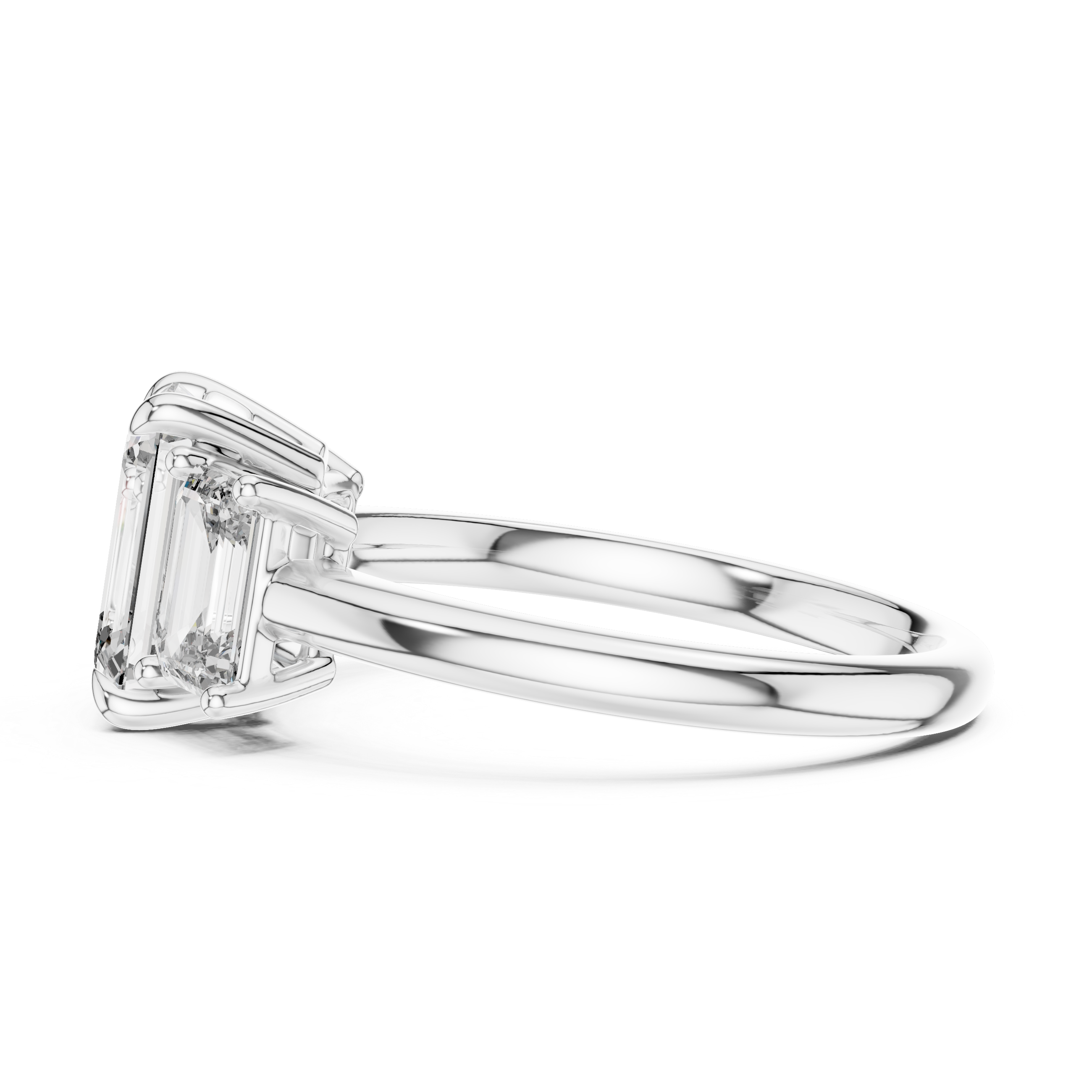 Emerald Three-Stone Ring