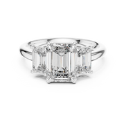 Emerald Three-Stone Ring