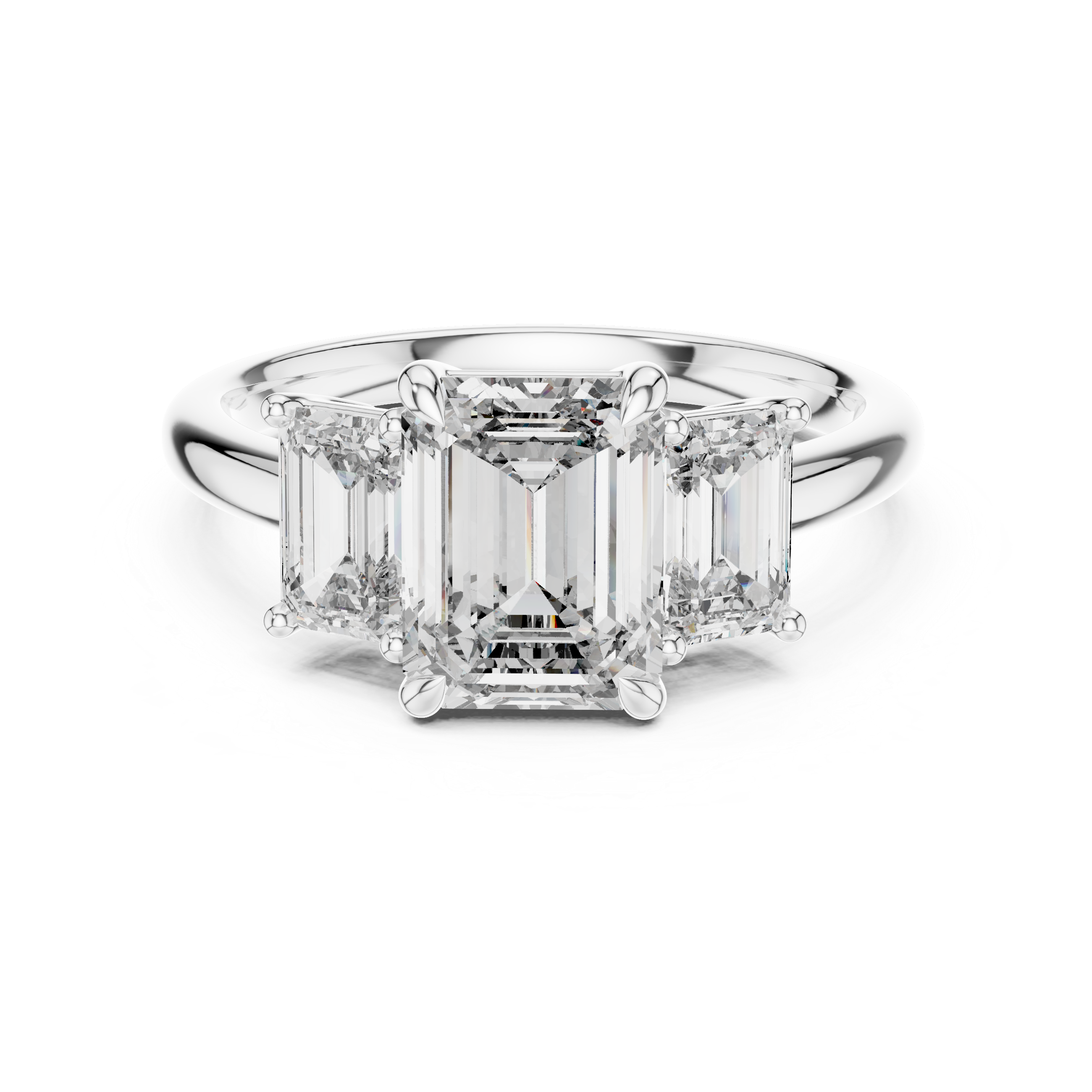 Emerald Three-Stone Ring