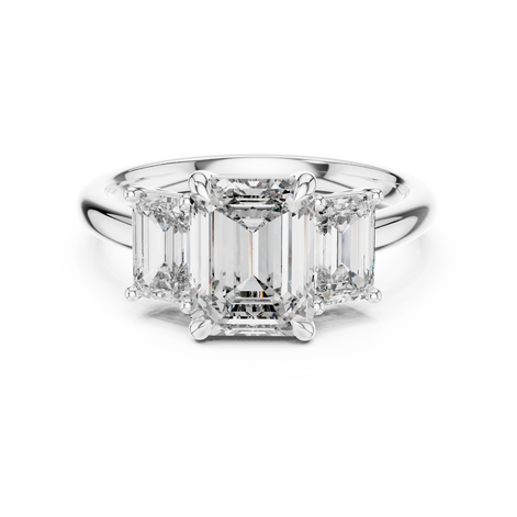 Emerald Three-Stone Ring