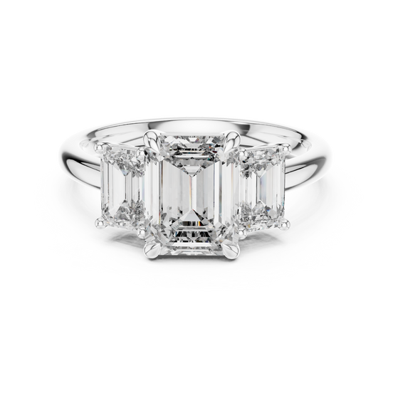 Emerald Three-Stone Ring