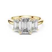 Emerald Three-Stone Ring
