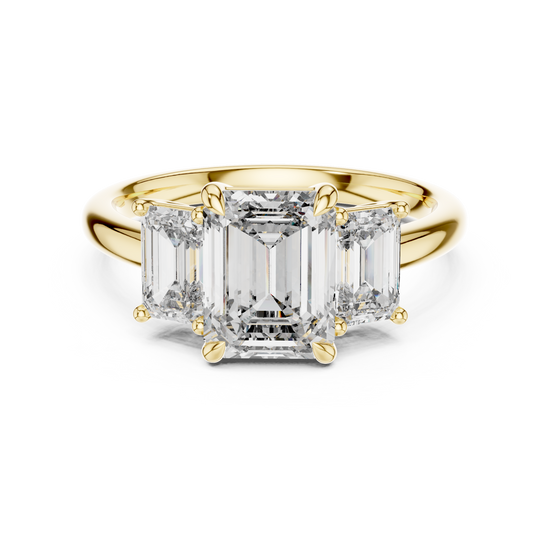 Emerald Three-Stone Ring