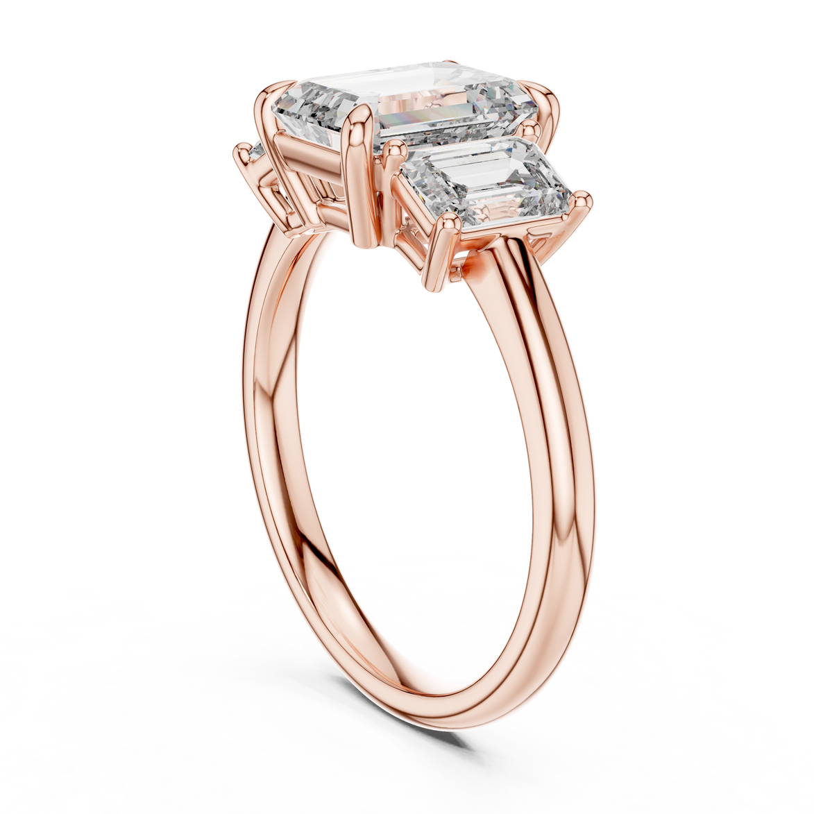 Emerald Three-Stone Ring