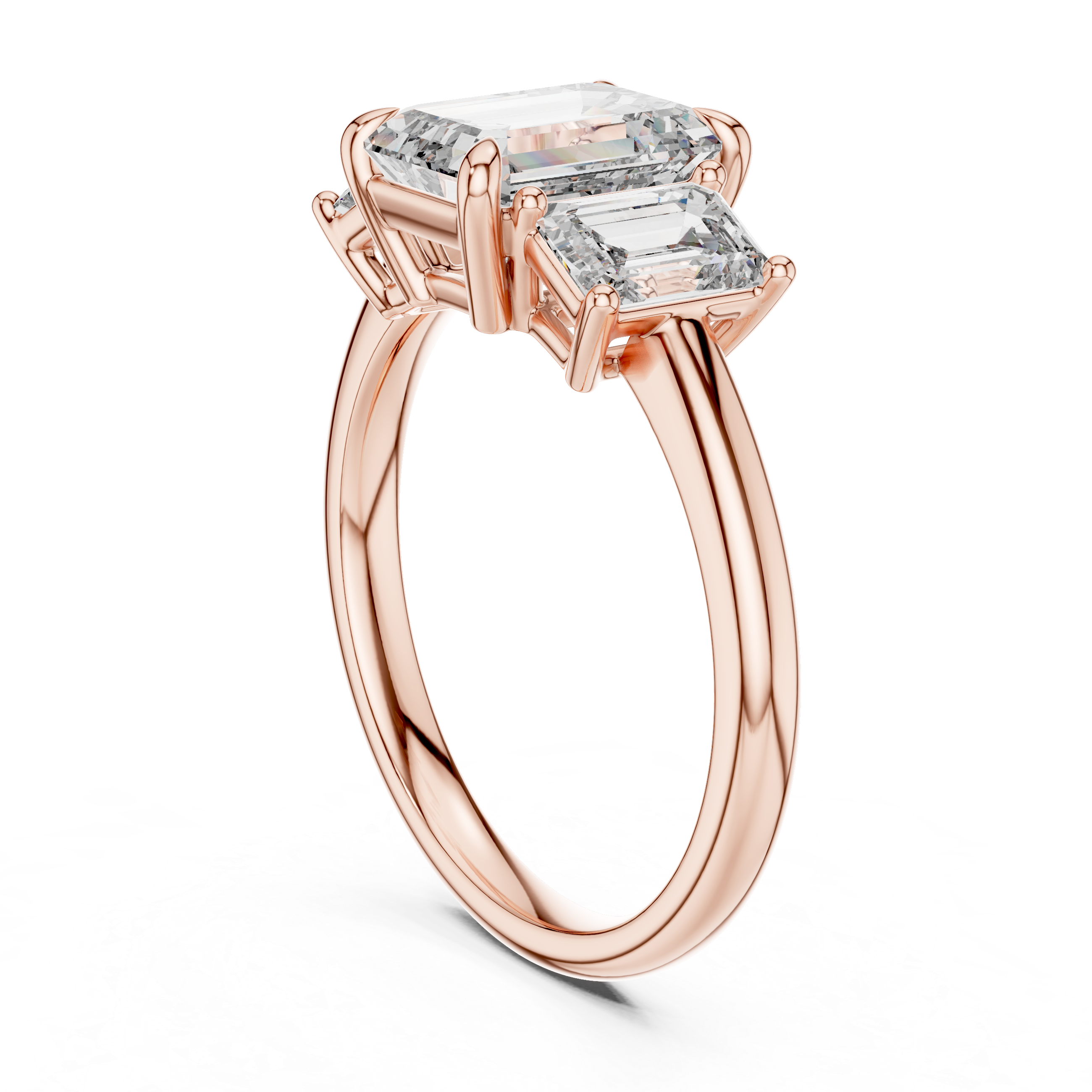 Emerald Three-Stone Ring