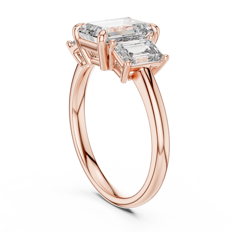 Emerald Three-Stone Ring