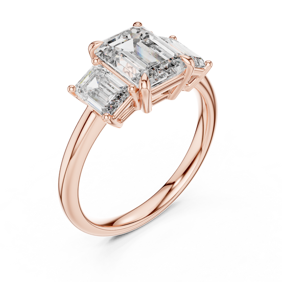 Emerald Three-Stone Ring