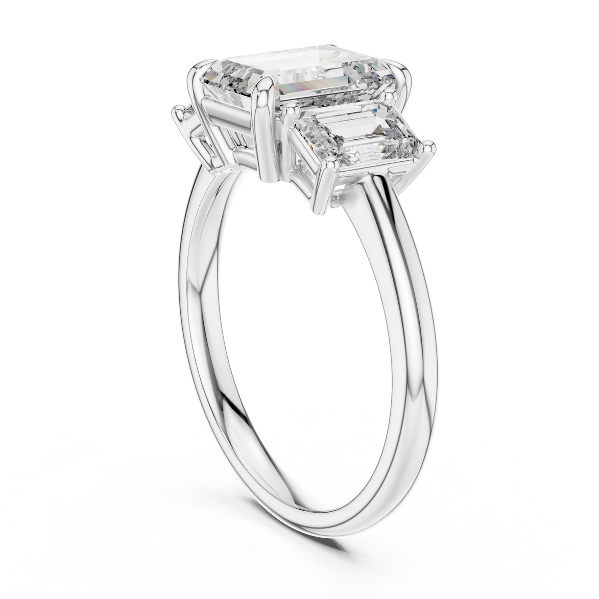 Emerald Three-Stone Ring