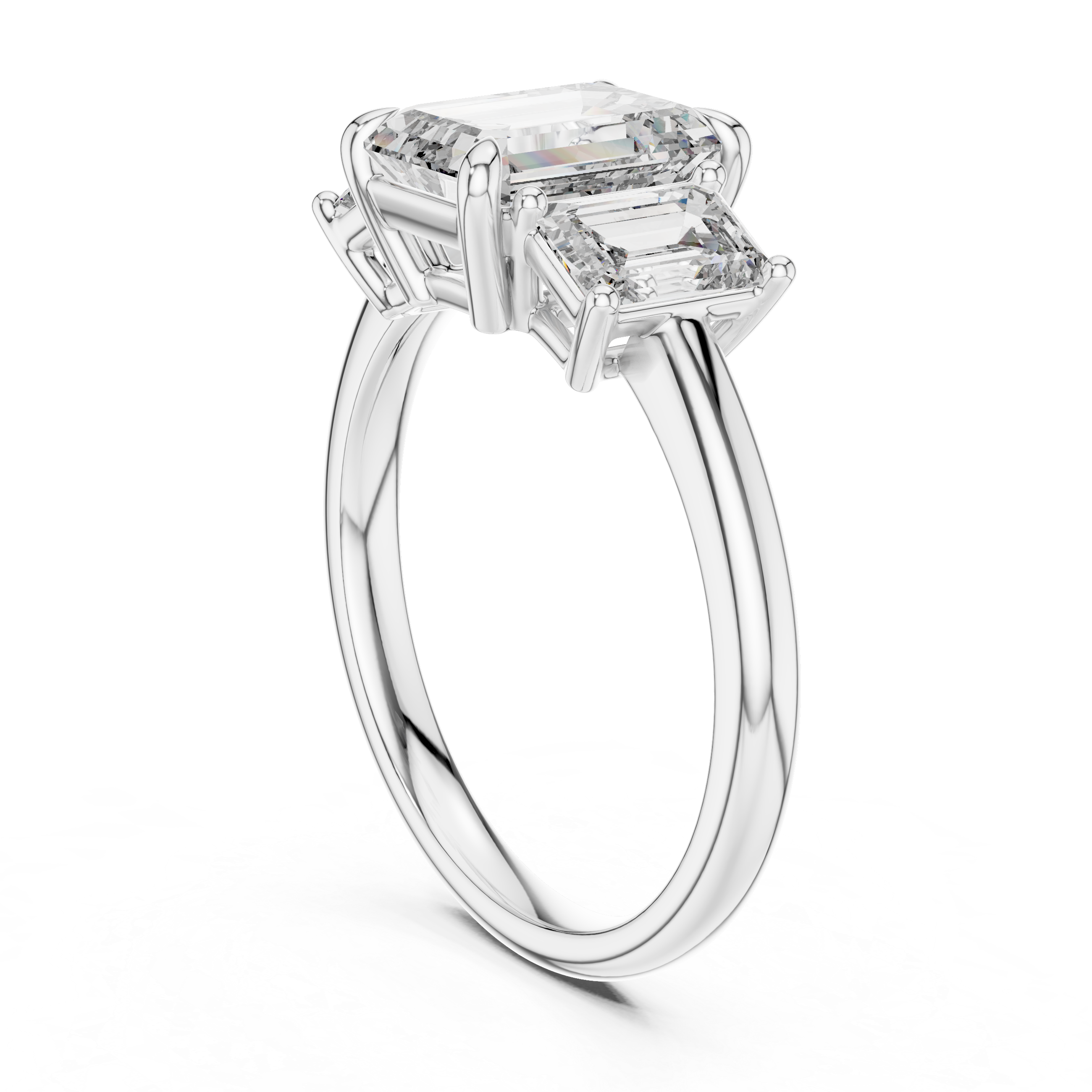 Emerald Three-Stone Ring