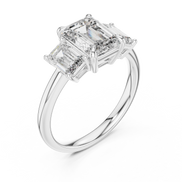 Emerald Three-Stone Ring