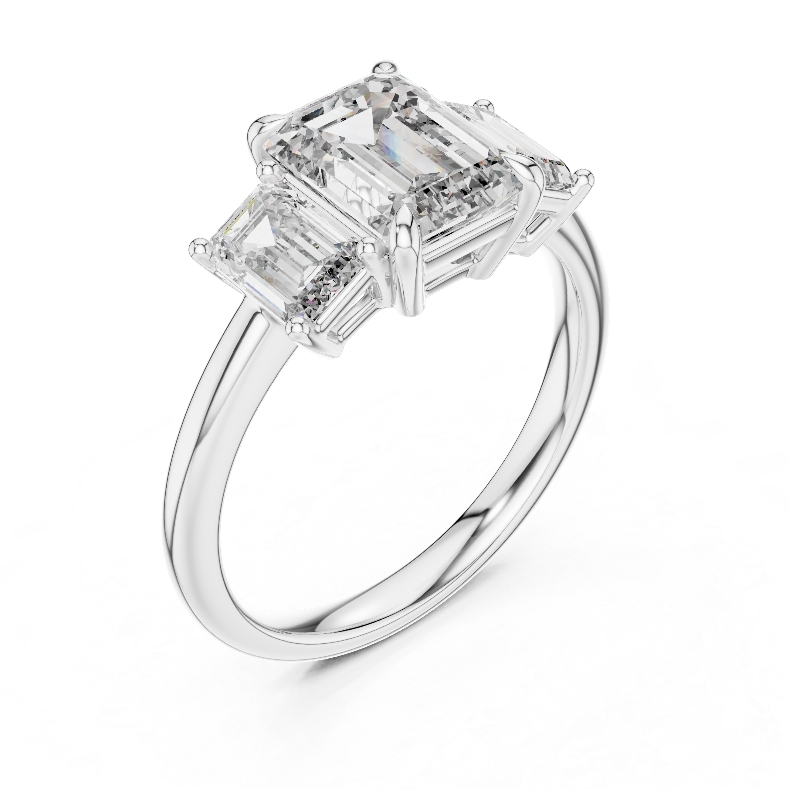 Emerald Three-Stone Ring
