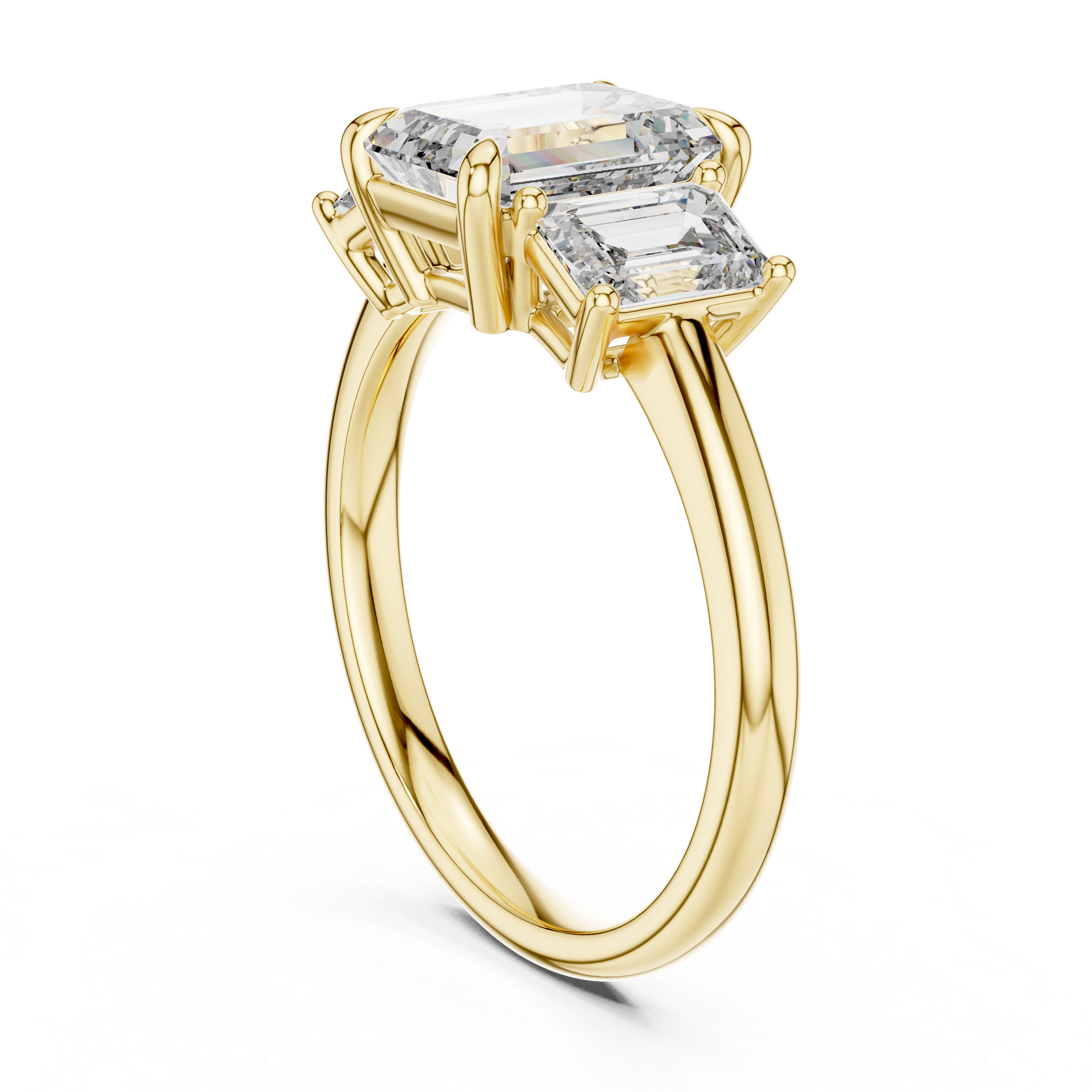 Emerald Three-Stone Ring