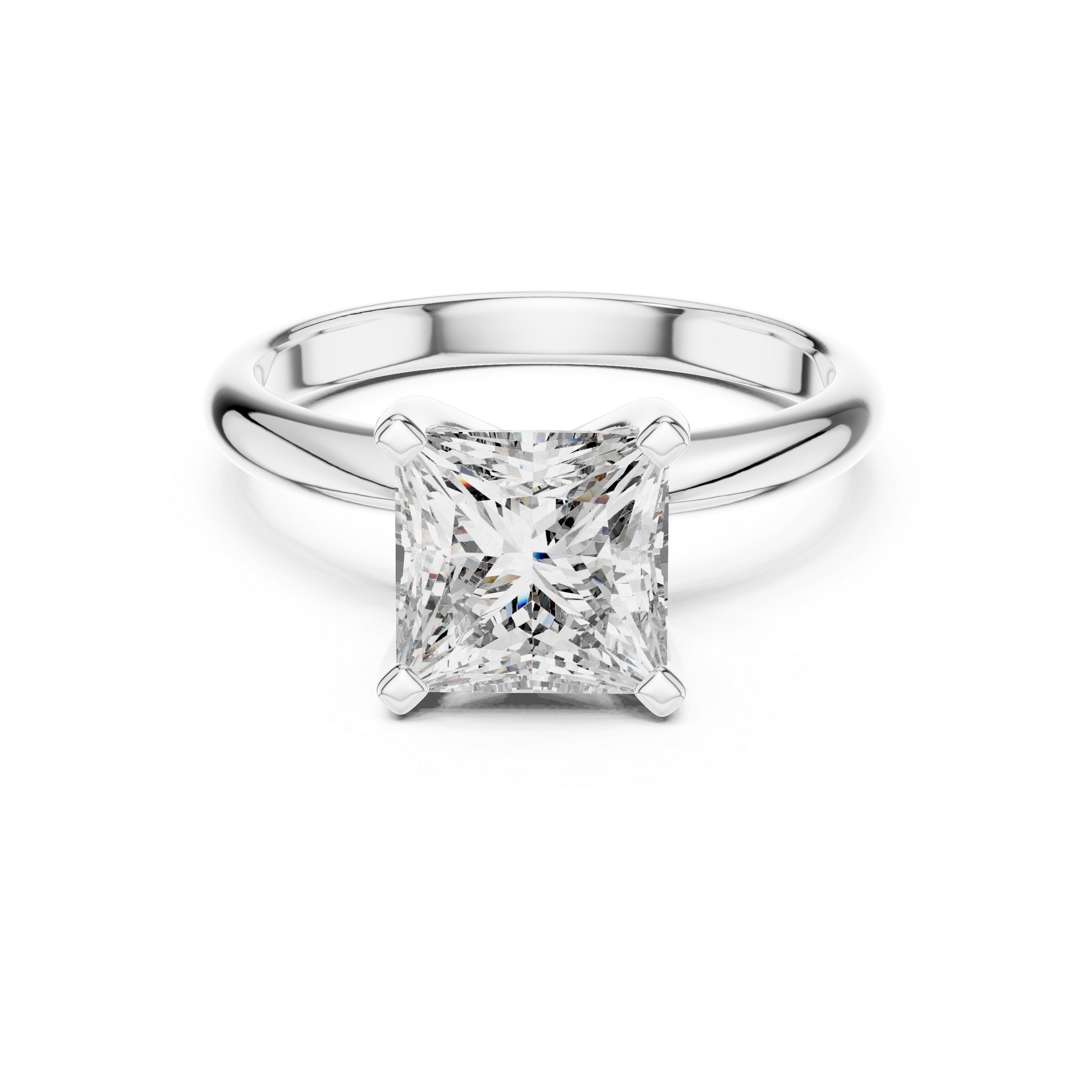 Princess Solitaire Ring
