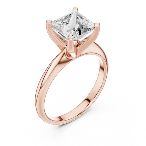 Princess Solitaire Ring