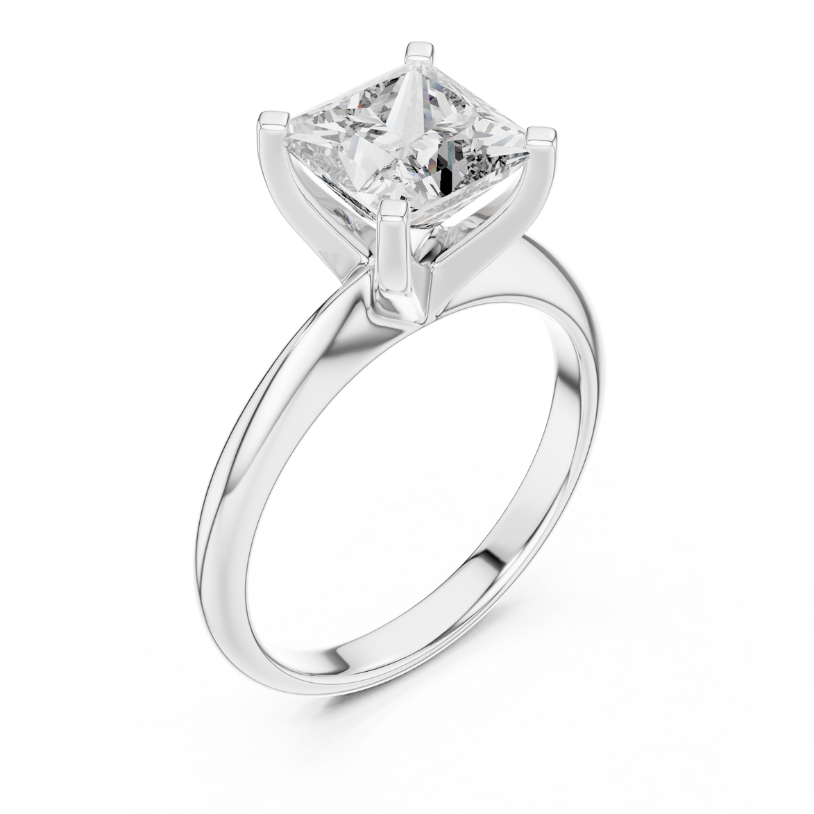 Princess Solitaire Ring