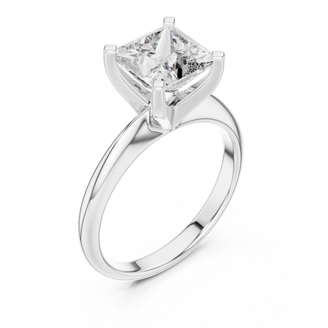 Princess Solitaire Ring