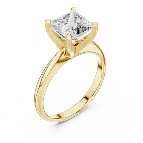 Princess Solitaire Ring