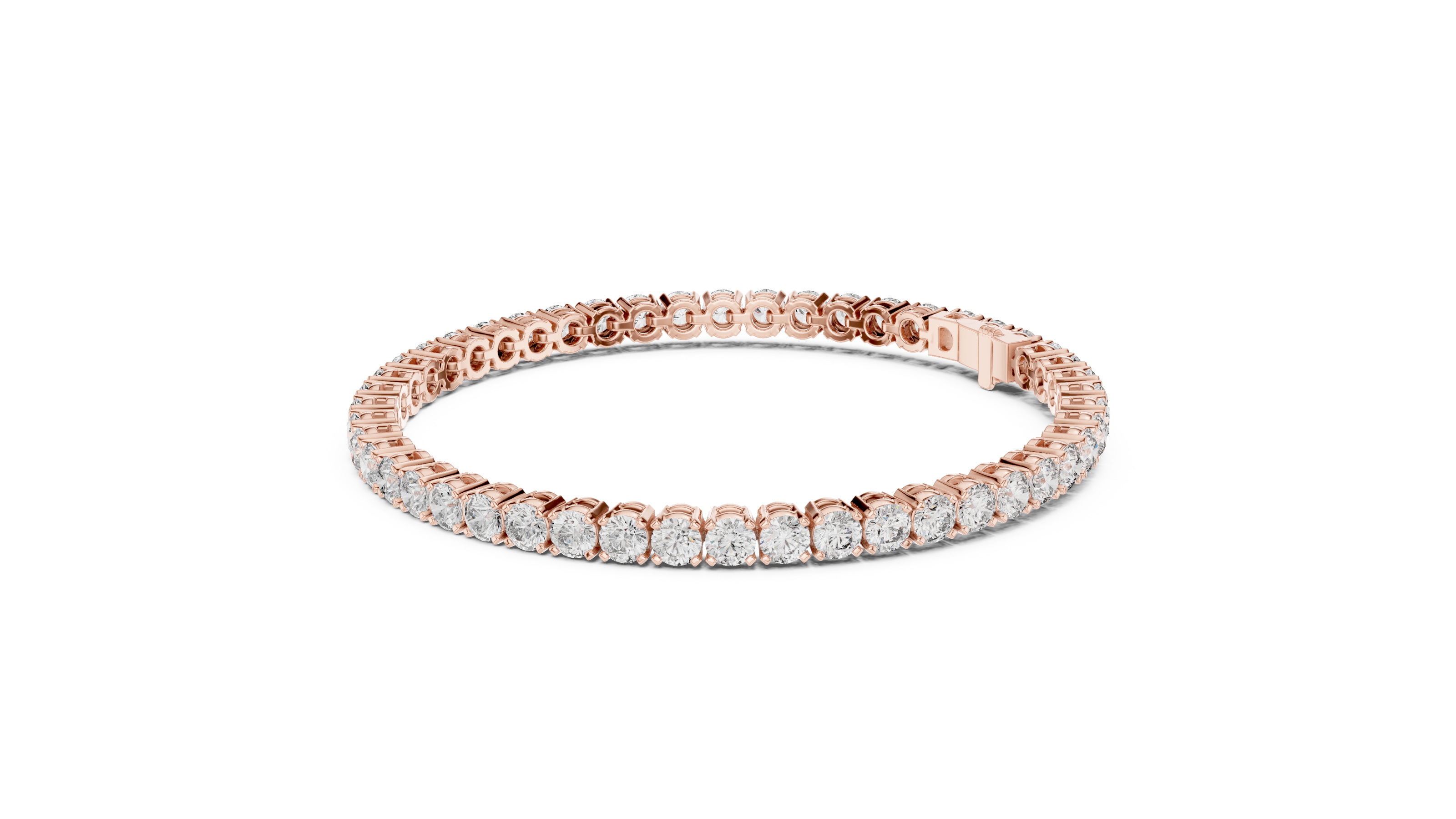 Round Cut Prong Tennis Bracelet - TBRRF