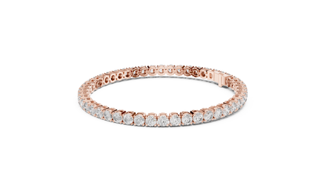 Round Cut Prong Tennis Bracelet - TBRRF