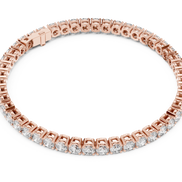 Round Cut Prong Tennis Bracelet - TBRRF