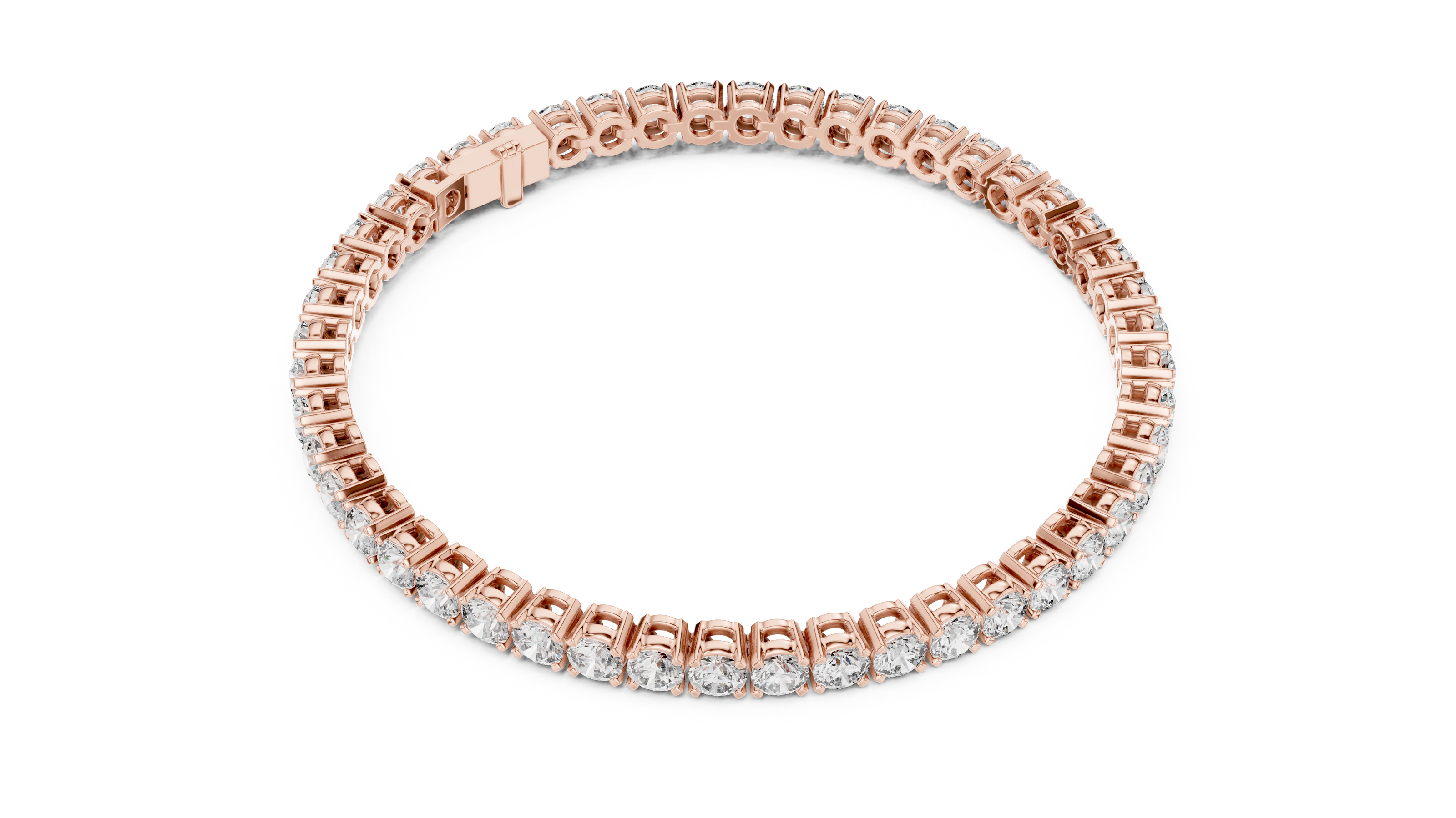 Round Cut Prong Tennis Bracelet - TBRRF