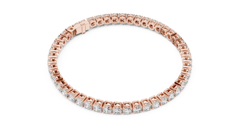 Round Cut Prong Tennis Bracelet - TBRRF