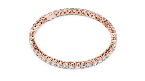 Round Cut Prong Tennis Bracelet - TBRRF