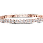Round Cut Prong Tennis Bracelet - TBRRF