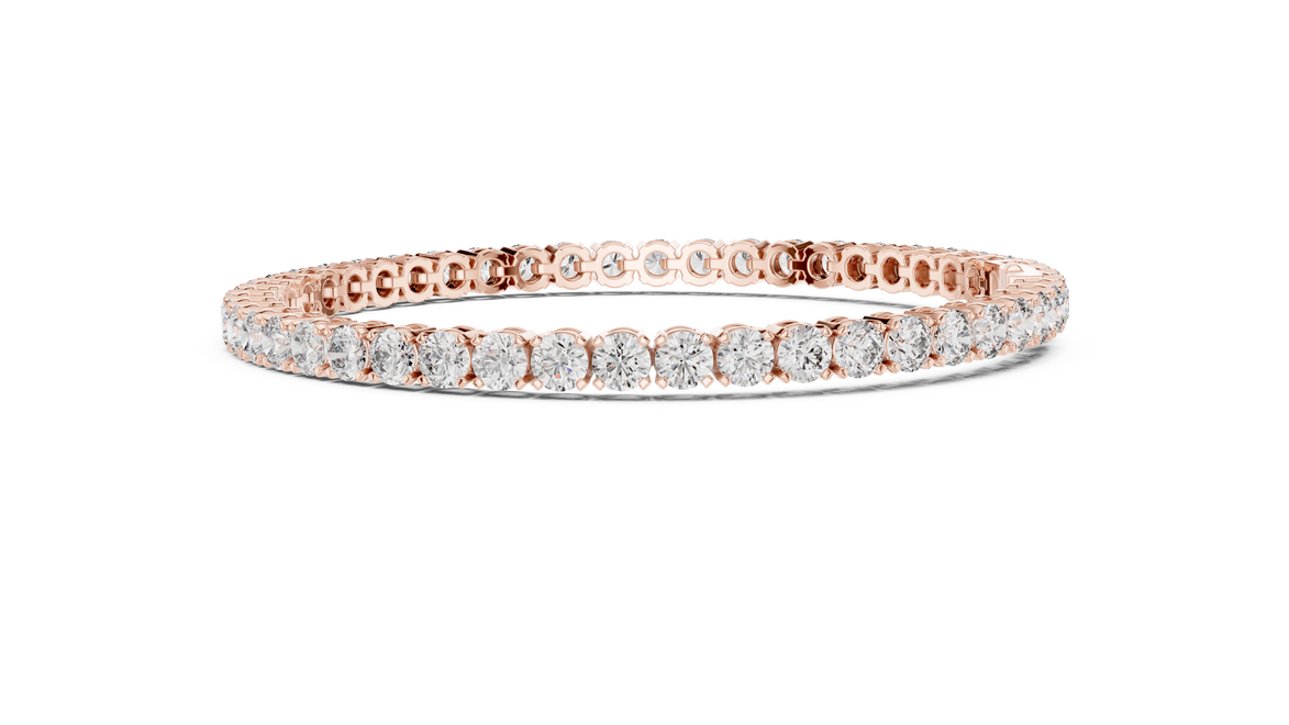 Round Cut Prong Tennis Bracelet - TBRRF