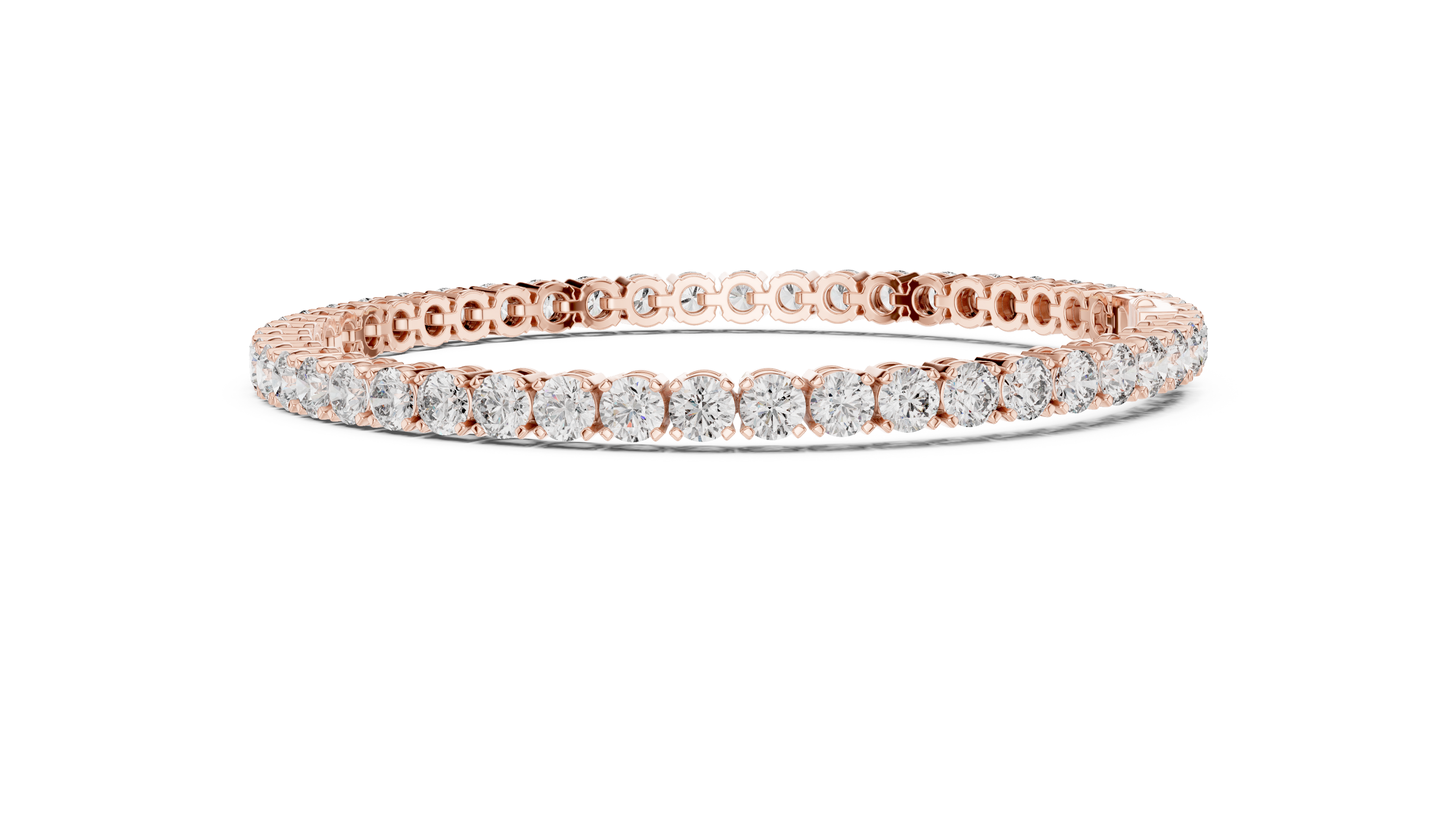 Round Cut Prong Tennis Bracelet - TBRRF